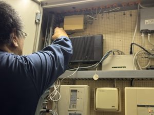 ビジネスホンの撤去と配線の確認